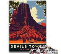 Devils Tower Adult Jigsaws 1000 Pieces Difficult, Challenging Difficult Deal As Gifts for The Whole Family 1000pcs(26x38cm)