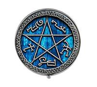 Devils Trap - Wiccan Art Photo Pill Box - Charm Pill Box - Glass Candy Box