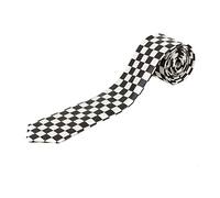 DevilsNeedle.co.uk Black & White Checkered Tattoo Style Neck Tie
