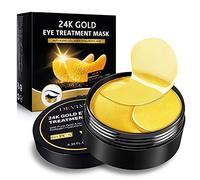 DEVIMIC Collagen Plasters Under Eyes, 24K Gold Eye Mask for Puffy Eyes and Dark Circles, Treatment of Under Eye Bags, Anti-Ageing Eye Patches (30 Pairs)