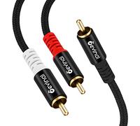 Devinal RCA Y Cable, RCA/Phono Y Splitter, Male to 2 Male Y Adapter, Subwoofer Cable Gold Plated for Subs/Amp/Home Theater/Receivers 10Feet/3M