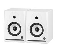Devine RX-6A Studio Monitors - Professional White Active Speakers for Home Recording - Balanced XLR TRS RCA Input - Accurate Audio Mixing Pair