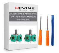 DevineCustomz® 2PCS Analog 3D Joysticks Replacement and Tool Kit Set for Xbox One, Xbox Series S/X Controller Joystick Analog Module Sensor