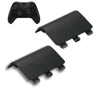 DevineStudio® 2 Pack Black Battery Cover Compatible For Xbox Series X & S Controller Pack Back Shell Rear Shell Replacement