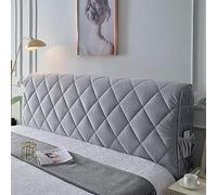 DEVINK Multifunctional Bed Headboard Triangle Padded, Decorative for, Ergonomics Backrest, Wall Cushion, Portable Headrest Wall Protection, with Removable Cover Grey Corduroy (170 cm, Grey)