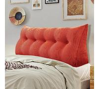 DEVINK Wedge Headboard Pillows Bed Wedge Pillow Headboard Wedge Pillow Triangle Pillow Wedge Daybed Pillows Bolster Pillow Headboard with Removable Cover(200×50×20cm,Orange)