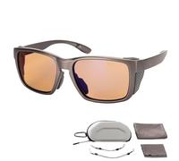 Devinuman Fishing Glasses, FishingGlasses See Through Water, Unisex Non-Slip Detachable Wings for Men& Women (Brown)
