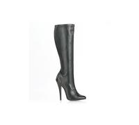 Devious Domina-2000 Black Plain Stretch Knee Boot UK12 IN-STOCK