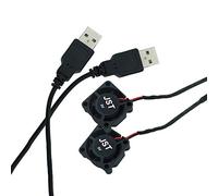 DEVMO 2pcs USB 5V DC Fan 2510 Small 2 pin Cooling Cooler Computer 25mm X 10mm (25x25x10)