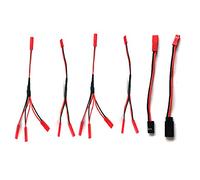 DEVMO 4PCS JST Plug Splitter,JST Male Female Y Cable,JST Y Parallel Adapter Splitter Harness Compatible with Tra-xxas T-RX-4 1/10 RC Car Crawler ESC Battery Motor Cooling Fan,15CM/5.9"