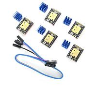 DEVMO 5pcs 3D Printer Part Stepstick Mute TMC2209 V1.2 Stepper Motor Driver with Heatsink for SKR V1.3 MKS GEN L Ramps 1.4/1.5/1.6 3D Printer Control Board(UART Mode)