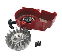 DEVMO Recoil Pull Starter with Flywheel Compatible with 2 Stroke 47cc 49cc Pocket Dirt Bike Mini ATV Engine Red