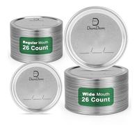 DevnDevn 52 pcs Canning Lids, Regular & Wide Mouth Mason Jar Lids Set, Canning Jar Lids for Ball & Kerr, Redefining Leak-Proof with Perfect Airtight Seal, Compatible with Electric Vacuum Sealers