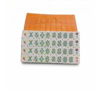 DEVNWIGMO Acrylic Game Tiles Set of 100 Glossy Clear Pieces with Printed Symbols Smooth Finish Rounded Corners for Customizing Board Games Suitable for Game Nights Collectors Display , Orange