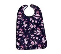 DEVNWIGMO Adult Bib, Eating Bib, Clothing Protector, Waterproof Adult Bib, Polyester Material with Attractive Flowers for Clothing, Style A