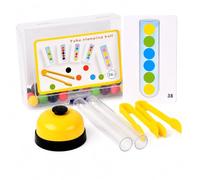 DEVNWIGMO Children Bead Wooden Paper Sensory Training Learning Aid Creativity Builder Problem Solving Toy Suitable for preschool teaching