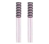 DEVNWIGMO Clip-in Hair Extension Accessory, Shiny Tinsel Hair, High-Temperature Synthetic Fiber, Easy to for Parties, Cosplay, And Performances, Purple red