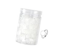 DEVNWIGMO Eyelash Glue Cups, Glue Cup Holder for Eyelash Extensions, Volume, Self- PP, Compact Flower-Shaped Palette for Organization Tool, Flower Clear