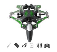 DEVNWIGMO Fixed Wing RC Airplane Fighter Jet Remote Control Aircraft Glider with Colorful LED Lights Impact Resistance Stable Easy Suitable for, green 1 Battery
