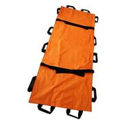DEVNWIGMO Folding Canvas Stretcher for Patient Transport Emergency Litter Handling Unit Medical Stretcher with Aluminum Alloy Frame, Orange, 195 x 70cm