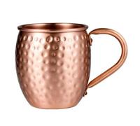 DEVNWIGMO Hammered Mug Pure Copper Moscow Cup 530ml Vintage Tumbler with Ergonomic Handle for Classic Drinks Iced Tea Summer Suitable for Home Bar Entertaining, Hammered