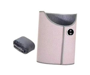DEVNWIGMO Heated Foot Warmer Under Desk Electric Heating Pad Foldable Leg Knee Ankle Blanket Timer Adjustable Temperature PU Fleece Suitable for Office, Pink
