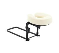 DEVNWIGMO Home Mattress Top Massage Kit with Ergonomic Face Cushion and Adjustable PU Leather Headrest, Hand Support, Adjustable Tray, Suitable for R, Beige White