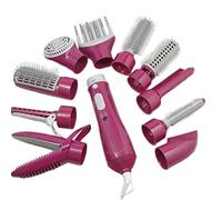 DEVNWIGMO Hot Air Brush 10 in 1 Multi Styling Blow Dryer Brush Volumizing Straightening Hair Brush Set Interchangeable Attachments PP Material Suitable, Red