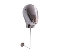 DEVNWIGMO Mannequin Head Hat Stand Holder Wall Mounted Removable Multipurpose Display Stand for Wigs Headphones Suitable for Professional Salon, Silver