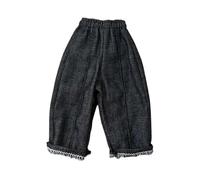 DEVNWIGMO Miniature Dolls Pants action figure trousers jeans costume cloth oversized cut easy care suitable for posing play collection, black