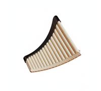 DEVNWIGMO Musical Flute Panpipes Wind Instrument Resin Curved Ergonomic Design Beginner Play Row- Tuned Pitch Educational Tool Suitable for Children Adult Lessons Home Use, White