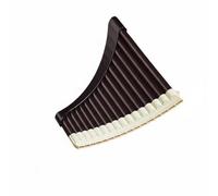 DEVNWIGMO Musical Flute Panpipes Wind Instrument Resin Curved Ergonomic Design Beginner Play Row- Tuned Pitch Educational Tool Suitable for Children Adult Lessons Home Use, Black