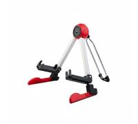 DEVNWIGMO Musical Stand Adjustable Foldable Instrument Holder Metal Frame Cushioning Pad Portable For Electric Guitar Acoustic Guitar Bass Guitar Suitable For Artists, Red