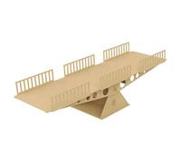 DEVNWIGMO RC Wooden Obstacle Set with Realistic Wooden Simulation Course Accessories for Remote Control Car Playground Suitable for Home and, Rocker