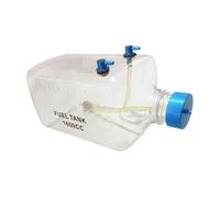 DEVNWIGMO Remote Control Tank for RC Airplane, Transparent Gasoline Tank, Accessory for Remote Controlled Aircraft Model, Mounting, Stability, Reliable Str, 1600CC
