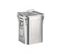 DEVNWIGMO Sealed Storage Container Stainless Steel Airtight Box with Rounded Corners Attached Lid and Smooth Exterior for Practical Storage Suitable for, 35x35x40cm, 48L, Buckle Square Tall Bucket
