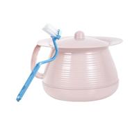 DEVNWIGMO Spittoon Portable Potty Bucket Urinal Room PP Cover Lightweight Handle Easy to Clean Suitable for Road Trips Bedroom Camping, Pink