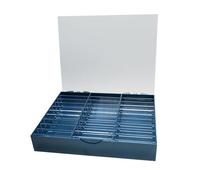 DEVNWIGMO Storage Box for Nail Art, Presentation Box for Nail Art with 30 Compartments, Nail Decoration Box for Home Use, Blue
