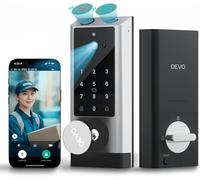 Devo G1 Video Smart Lock with Camera and Doorbell, Keyless Entry Door Lock 6 in 1 for Front Door, App Remote Control, Auto Locks, Deadbolt