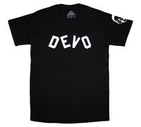 Devo Unisex T-Shirt: Booji Boy (Black) (Sleeve Print) (Small)