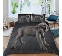 DEVOKE Italian Cane Corso King Size Duvet Cover Set Cute Animals 3D Printed Bedding Set 100% Microfiber Bedroom Decor 3Pcs set with Zipper Closure with 2 Pillowcases For Adults and lovers