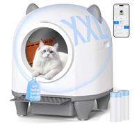 Devoko Automatic Cat Litter Tray 90L, App Control, Safety Sensors | Self Cleaning Cat Litter Tray, 8.5L Waste Bin, Up to 10 Days Hands-Free, Less Scooping, Odour Control