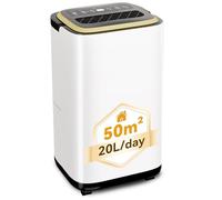 Devoko dehumidifier electric, 20L/day room dehumidifier electric with humidity sensor, LED display, cellar with 6L water tank, 1.5m drain pipe, filter for home, bathroom
