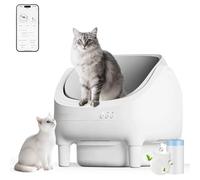 Devoko Self-Cleaning Litter Box for Large Cats up to 15kg - App-Controlled Electric Enclosure, Open & Pet-Friendly Design - Practical Self-Cleaning Tray with 15-Day Capacity, Easy to Clean