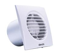 Devola 100mm Extractor Fan With Pull Cord, 4 Inch Bathroom Fan, Kitchen Fan, Made in Britain (Pull Cord)