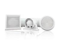 Devola 100mm Axial Bathroom Showerfan Kit with Timer - DVILSFK100T