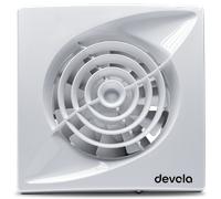 Devola 100mm Quiet Mixed Flow Bathroom Extractor Fan - DVQF100