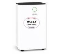 Devola 12L/day Low Energy Dehumidifier, Quiet, Laundry Drying Mode, Dust Filter, Continuous Drainage, Dehumidifiers For Home