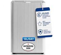 Devola 12L Dehumidifier, Low Energy Home Dehumidifier with Carbon Filter | Costs 4.5p per hour to run, 2.9L Tank, Dual Filtration, Timer, Laundry Drying Mode, Continuous Drainage