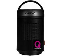 Devola 1500W Portable Ceramic Fan Heater, Black & Silver - DVSFH15BS